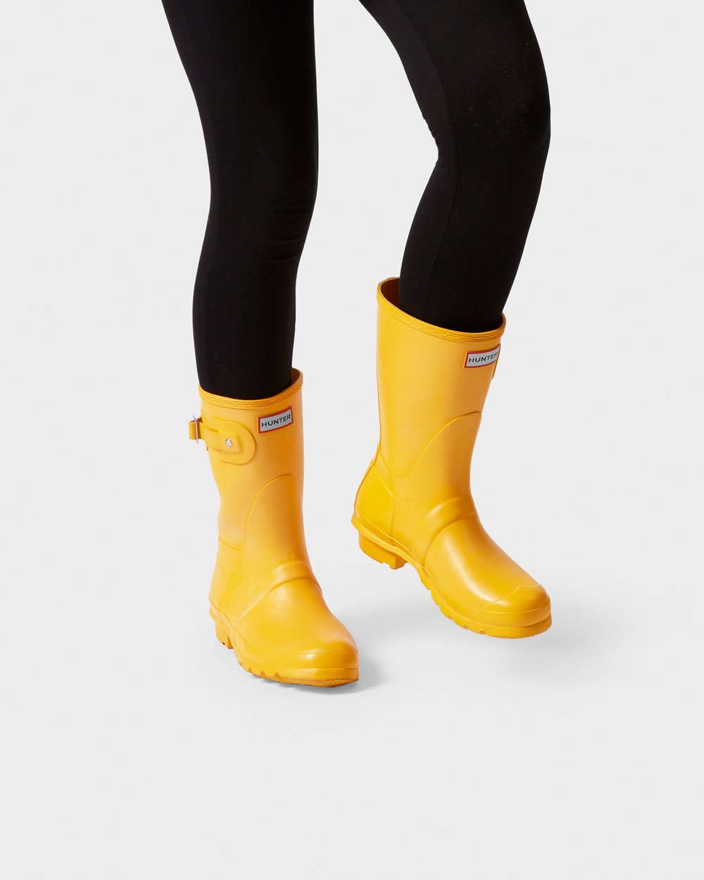 Womens Hunter Short Rain Boots Yellow - Original - 3651907-XA